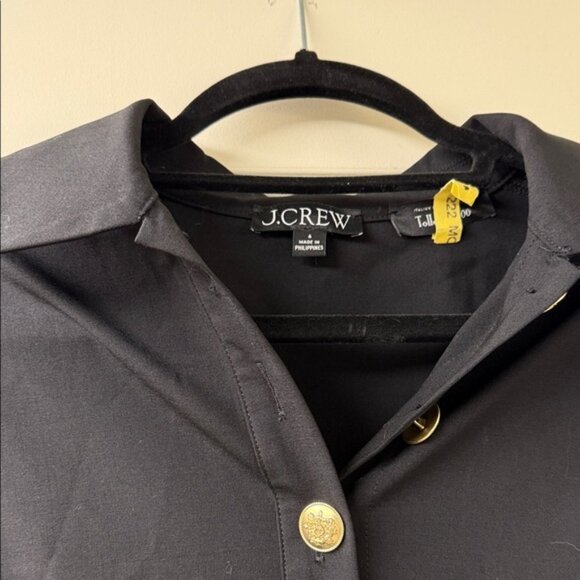 J. Crew Black Midi Dress with Gold Accents - Picture 2 of 2